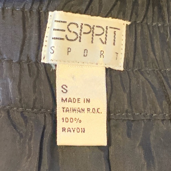 Vintage VGUC Esprit Sport Black Rayon Skirt - Size Small - Picture 6 of 7